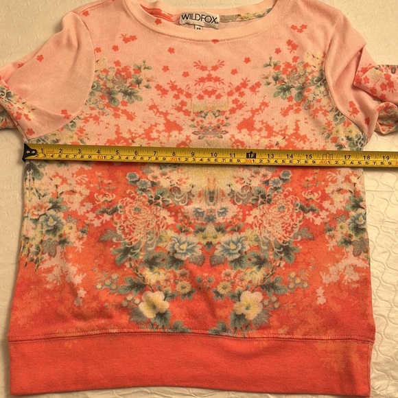 Wildfox Floral Geisha Jumper multicolor pink coral floral pullover sweater - Picture 8 of 12